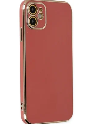 Newface iPhone 12 Kılıf Volet Silikon - Kırmızı