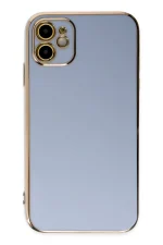 Newface iPhone 12 Kılıf Volet Silikon - Mavi - Görsel 2