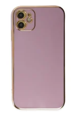 Newface iPhone 12 Kılıf Volet Silikon - Mor - Görsel 2