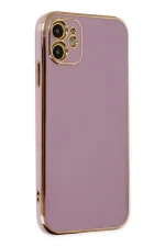 Newface iPhone 12 Kılıf Volet Silikon - Mor