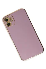 Newface iPhone 12 Kılıf Volet Silikon - Mor - Görsel 3