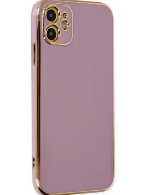 Newface iPhone 12 Kılıf Volet Silikon - Mor