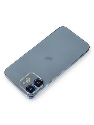 Newface iPhone 12 Metal Kamera Lens Koruma Cam - Mavi