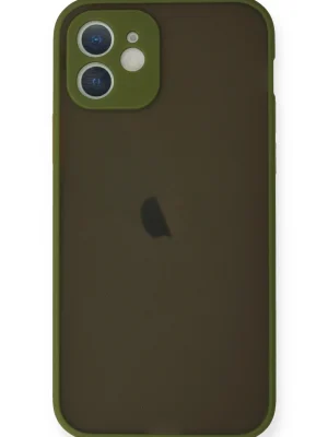 Newface iPhone 12 Mini Kılıf Montreal Silikon Kapak - Açık Yeşil