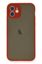 Newface iPhone 12 Mini Kılıf Montreal Silikon Kapak - Kırmızı