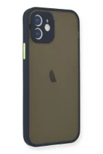 Newface iPhone 12 Mini Kılıf Montreal Silikon Kapak - Lacivert - Görsel 2