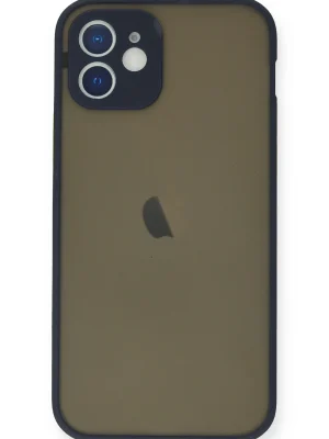 Newface iPhone 12 Mini Kılıf Montreal Silikon Kapak - Lacivert