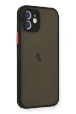 Newface iPhone 12 Mini Kılıf Montreal Silikon Kapak - Siyah - Görsel 2