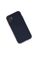 Newface iPhone 12 Mini Kılıf Nano içi Kadife Silikon - Lacivert - Görsel 2