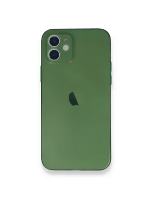Newface iPhone 12 Mini Kılıf PP Ultra İnce Kapak - Yeşil
