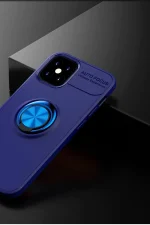 Newface iPhone 12 Mini Kılıf Range Yüzüklü Silikon - Mavi - Görsel 2