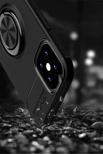 Newface iPhone 12 Mini Kılıf Range Yüzüklü Silikon - Mavi - Görsel 6