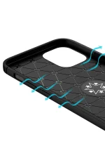 Newface iPhone 12 Mini Kılıf Range Yüzüklü Silikon - Siyah - Görsel 7