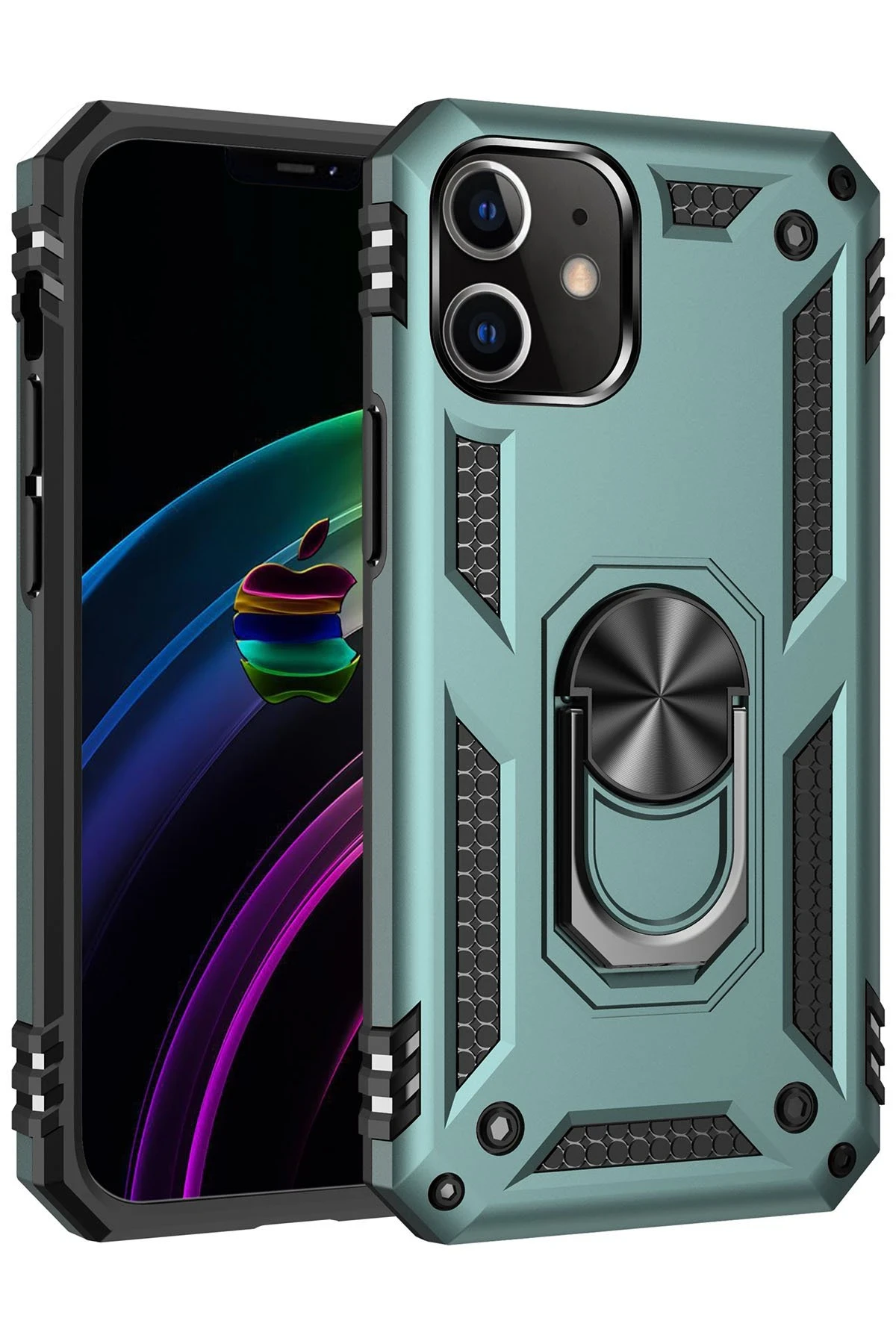 newface-iphone-12-mini-kilif-sofya-yuzuklu-silikon-kapak-yesil-default.webp Newface iPhone 12 Mini Kılıf Sofya Yüzüklü Silikon Kapak - Yeşil - Görsel 1