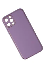 Newface iPhone 12 Pro Kılıf Coco Deri Silikon Kapak - Lila - Görsel 2