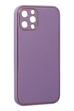 Newface iPhone 12 Pro Kılıf Coco Deri Silikon Kapak - Lila - Görsel 3