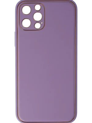 Newface iPhone 12 Pro Kılıf Coco Deri Silikon Kapak - Lila