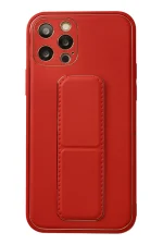 Newface iPhone 12 Pro Kılıf Coco Deri Standlı Kapak - Kırmızı