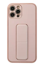 Newface iPhone 12 Pro Kılıf Coco Deri Standlı Kapak - Pembe