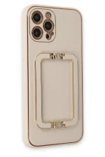 Newface iPhone 12 Pro Kılıf Coco Elit Kapak - Gold - Görsel 2
