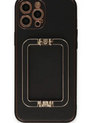 Newface iPhone 12 Pro Kılıf Coco Elit Kapak - Siyah