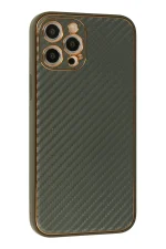 Newface iPhone 12 Pro Kılıf Coco Karbon Silikon - Füme - Görsel 2