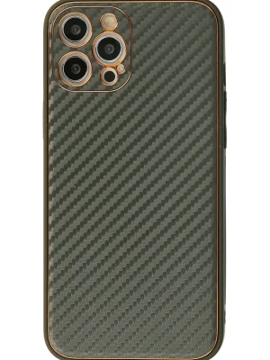 Newface iPhone 12 Pro Kılıf Coco Karbon Silikon - Füme