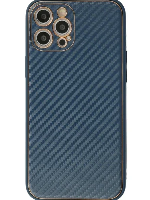 Newface iPhone 12 Pro Kılıf Coco Karbon Silikon - Mavi