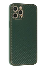 Newface iPhone 12 Pro Kılıf Coco Karbon Silikon - Yeşil - Görsel 2