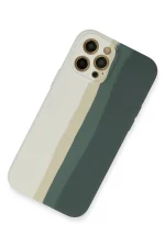 Newface iPhone 12 Pro Kılıf Ebruli Lansman Silikon - Beyaz-Gri - Görsel 2