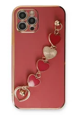 Newface iPhone 12 Pro Kılıf Esila Silikon - Kırmızı - Görsel 2