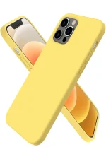Newface iPhone 12 Pro Kılıf First Silikon - Sarı