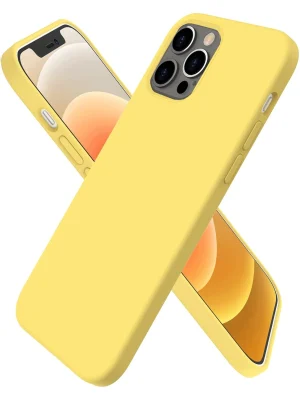 Newface iPhone 12 Pro Kılıf First Silikon - Sarı
