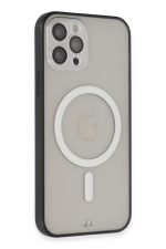 Newface iPhone 12 Pro Kılıf Grand Magneticsafe Kapak - Siyah
