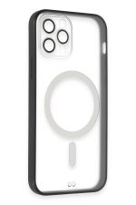 Newface iPhone 12 Pro Kılıf Grand Magneticsafe Kapak - Siyah - Görsel 5