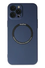 Newface iPhone 12 Pro Kılıf Jack Magneticsafe Lens Silikon - Lacivert
