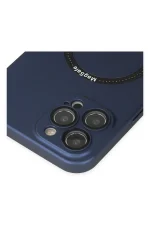 Newface iPhone 12 Pro Kılıf Jack Magneticsafe Lens Silikon - Lacivert - Görsel 4
