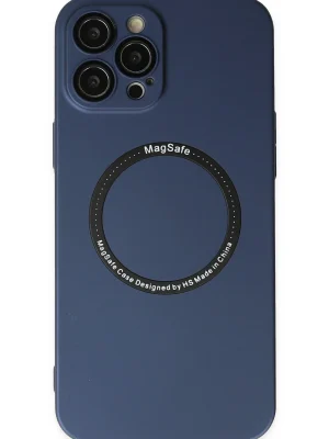 Newface iPhone 12 Pro Kılıf Jack Magneticsafe Lens Silikon - Lacivert