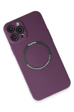 Newface iPhone 12 Pro Kılıf Jack Magneticsafe Lens Silikon - Mürdüm - Görsel 3