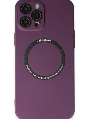 Newface iPhone 12 Pro Kılıf Jack Magneticsafe Lens Silikon - Mürdüm