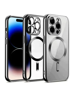 Newface iPhone 12 Pro Kılıf Kross Magneticsafe Kapak - Gümüş