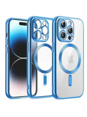 Newface iPhone 12 Pro Kılıf Kross Magneticsafe Kapak - Sierra Blue