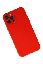 Newface iPhone 12 Pro Kılıf Lansman Glass Kapak - Kırmızı - Görsel 2