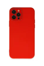 Newface iPhone 12 Pro Kılıf Lansman Glass Kapak - Kırmızı