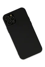 Newface iPhone 12 Pro Kılıf Lansman Glass Kapak - Siyah - Görsel 2