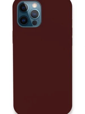 Newface iPhone 12 Pro Kılıf Lansman Legant Silikon - Bordo