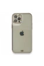 Newface iPhone 12 Pro Kılıf Liva Taşlı Silikon - Mor