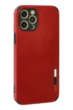 Newface iPhone 12 Pro Kılıf Loop Deri Silikon - Kırmızı - Görsel 2