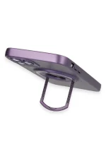 Newface iPhone 12 Pro Kılıf Lukka Magneticsafe Kapak - Derin Mor - Görsel 3