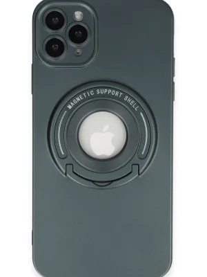 Newface iPhone 12 Pro Kılıf Lukka Magneticsafe Kapak - Koyu Yeşil